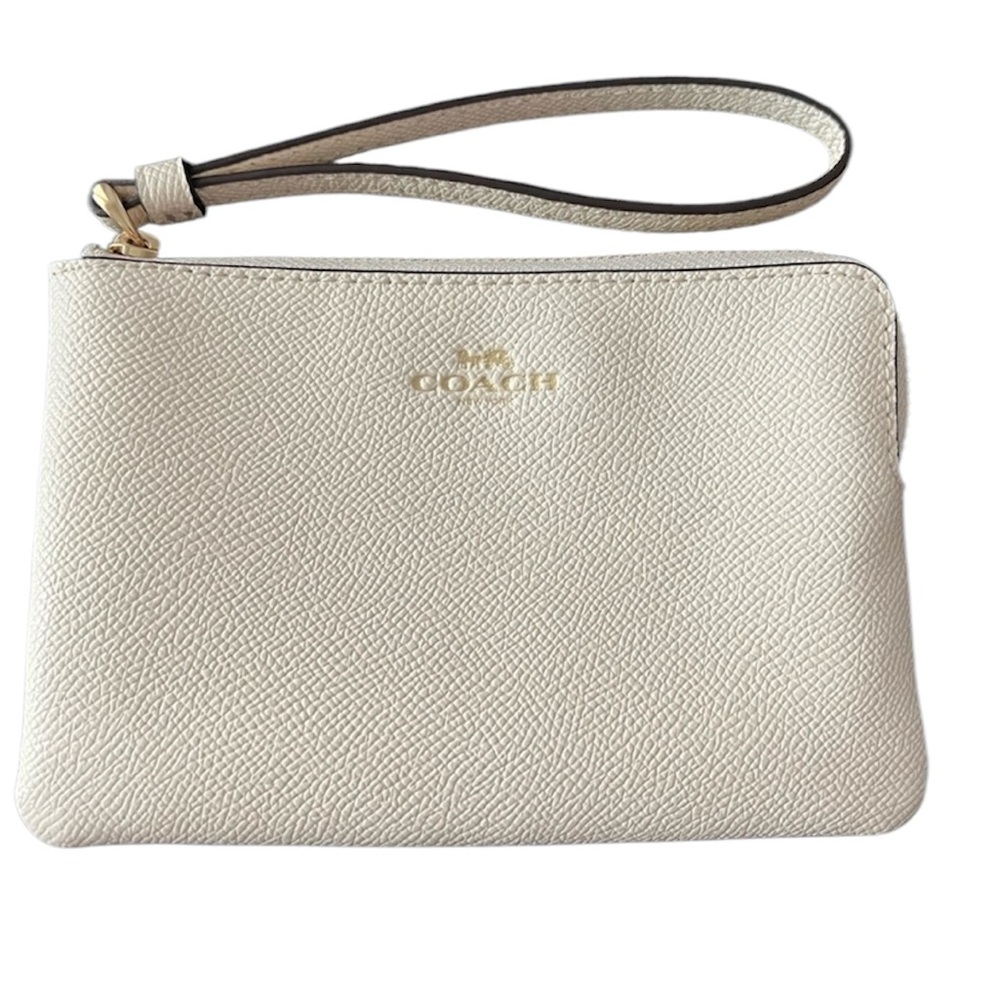 Coach Wristlet in Cream 6.1/2”x 4” Pre-loved - Picture 2 of 14